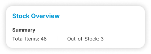 Stock overview across warehouses in Wizard Cloud ERP